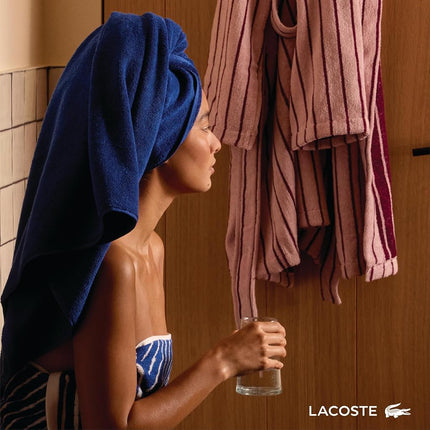 Lacoste Heritage Supima Cotton Wash Cloth, Navy, 13" x 13"