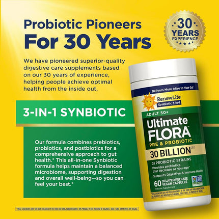 Ultimate Flora Senior Formula 30 Billion 60 VegiCaps