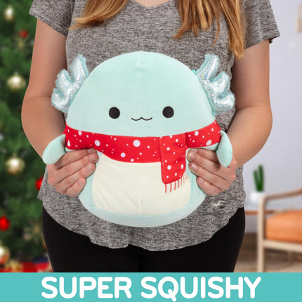 Squishmallows Original 10-Inch Richie The Christmas Axolotl - Official Jazwares Holiday Plush- Collectible Soft & Squishy Stuffed Animal Toy - 2025 Limited Edition - Gift for Kids, Girls & Boys