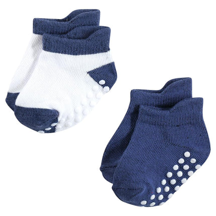 Chaussettes antidérapantes invisibles Hudson Baby unisexe pour bébé, bleu bordeaux, 0-6 mois