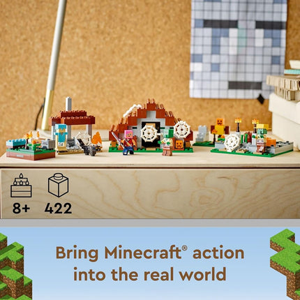 LEGO Minecraft The Abandoned Village Building Kit 21190, Minecraft Zombie Toy Set, Gift Idea for Kids Girls Boys Age 8+ Featuring Game Figures Including Zombies and Zombie Hunters with Accessories