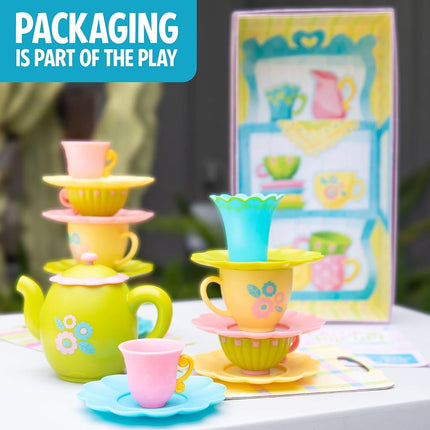 Educational Insights Teacup Pile-Up! Relay Game - Preschool Board Game for Boys & Girls Ages 4+