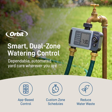 Orbit Sprinkler, Gray, Add-on 2 Outlet Timer