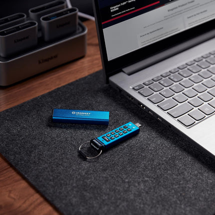 Kingston IronKey Keypad 200C Type-C hardware-encrypted USB Flash Drive FIPS 140-3 Level 3 (Pending) with XTS-AES 256-bit Hardware Encryption -IKKP200C/16GB