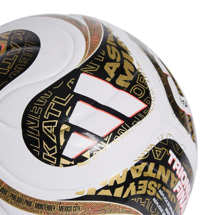 adidas Unisex Adult World Cup Final Ball, White/Black/Metallic Gold, 5