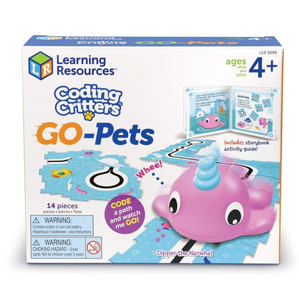 Learning Resources LER3099 Critters Go Dipper The Narwhal, STEM, Early Coding Toy, Interactive Pet, Ages 4+