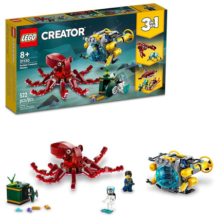 LEGO Creator 3 in 1 Sunken Treasure Mission Submar