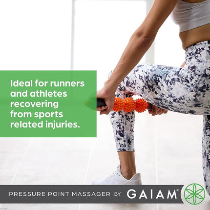 Gaiam Restore Pressure Point Muscle Roller Massage Stick (Colors May Vary)