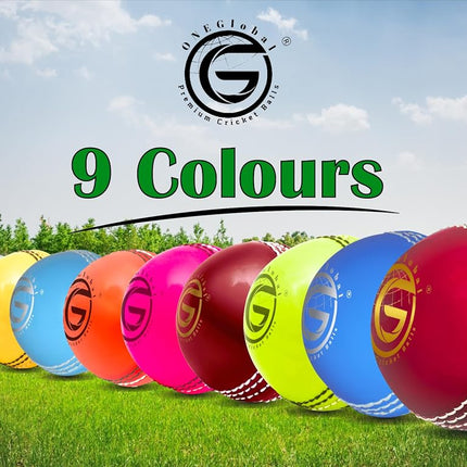 ONEGlobal Incrediball Soft Practice Cricket Ball | Outdoor & Indoor Rubber Cricket Ball with Core & Stitched Seam | for Practice, Honing Skills & Family Fun (3-FluoroYellow, Standard)