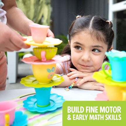 Educational Insights Teacup Pile-Up! Relay Game - Preschool Board Game for Boys & Girls Ages 4+