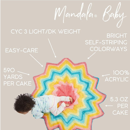 Lion Brand Mandala Baby Yarn Narnia (Pack of 3)