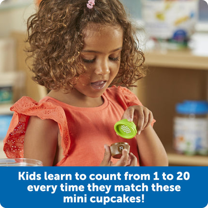 Learning Resources Mini Counting Cupcakes, Counting Toys, Play Food, Childrens Counting Game, Birthday Cake Toy, Ages 3 4 5+