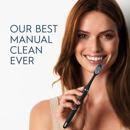 Oral-B Clic Toothbrush, Chrome White, with 1 Bonus Replacement Brush Head and Magnetic Toothbrush Holder