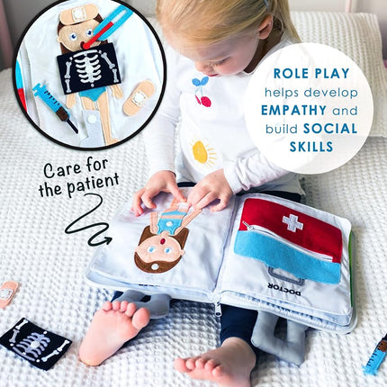 Curious Columbus When I Grow Up Quiet Book, Fabric Busy Book for Travel