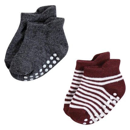 Chaussettes antidérapantes invisibles Hudson Baby unisexe pour bébé, bleu bordeaux, 0-6 mois