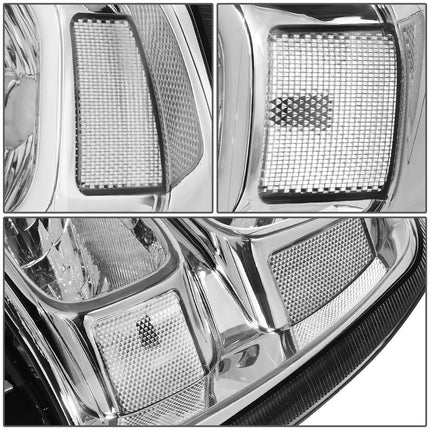 DNA MOTORING Faros delanteros Conjunto de faros compatible con Ford F250-350 F450 F550SD 05-07, cromo/transparente, HL-OH-FSD05-CH-CL1