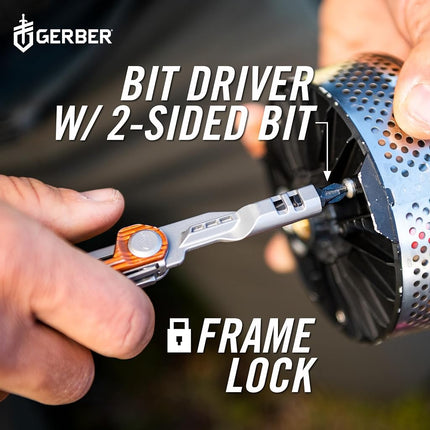 Gerber Gear Armbar Slim Drive Pocket Knife Multitool with Screwdriver, Onyx
