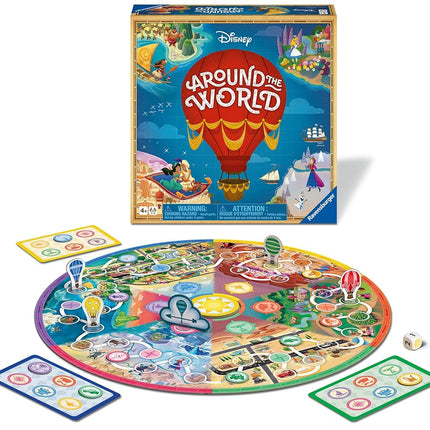 Ravensburger Disney Gifts - Around The World Board Game for Kids Age 4 Years Up - 2 to 4 Players Board Game
