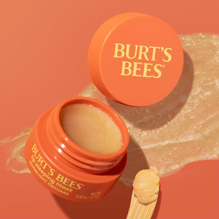 Burt's Bees Mascarilla labial nocturna Moonlight Orchard, con ácido hialurónico y escualano hidratante para hidratar los labios al instante, mascarilla labial de noche, tratamiento labial, 0.45 oz.