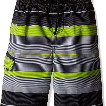 Kanu Surf Little Boys Specter Swim Trunks, Charcoal, Large (7)