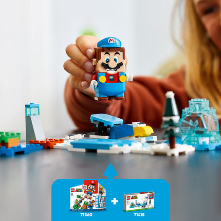 LEGO Super Mario Pack de Expansión: Traje de Mario de Hielo y Mundo Congelado 71415, Juego Construible Coleccionable con Disfraz de Figura más Figuras de Enemigos Cooligan y Goomba