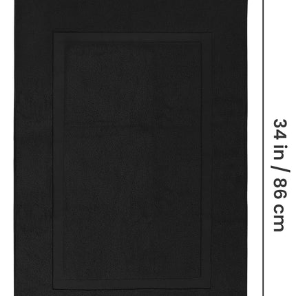 Utopia Towels Luxury Ringspun Cotton Bath Mat Luxury Size Maximum Absorbency Machine Washable 2Pack (21" X 34") Black