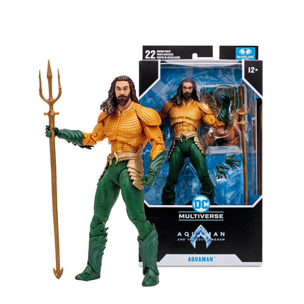 McFarlane Toys DC Multiverse Aquaman 7-Inch Action Figure - Incredibly Detailed King of Atlantis with Ultra Articulation, Trident, Extra Hands, and Collectible Art Card