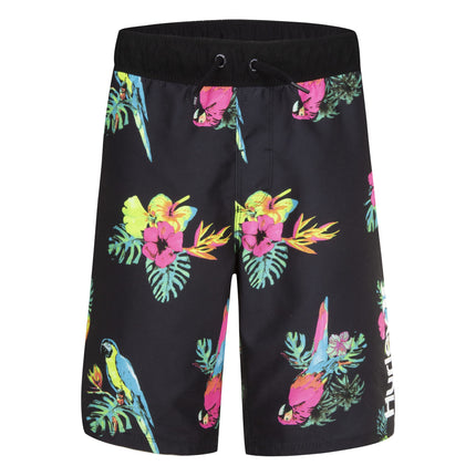 Hurley Boys' Pull on Swim Trunks, Multi/Parrot Flo