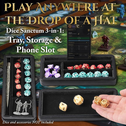 Soar Forge Sanctum Dice Box - Premium Case & Tray for DND