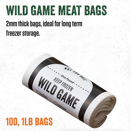 LEM Products 870 One Pound Wild Game Bags, 100 Count, White
