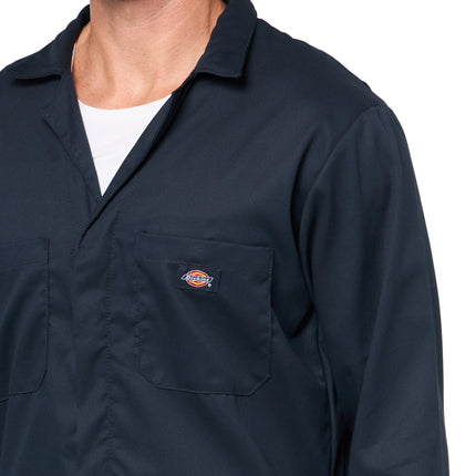 Combinaison à manches longues Dickies Flex pour hommes, bleu marine foncé, 1X