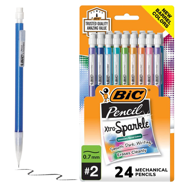 Bic Extra Sparkle Mechanical Pencils 2, Multi-Colo