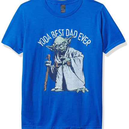 STAR WARS Mandalorian Warrior Boy's Premium Solid Crew Tee, Royal Blue, Youth Small