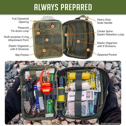 Maxpedition Gear Beefy Pocket Organizer, OD Green