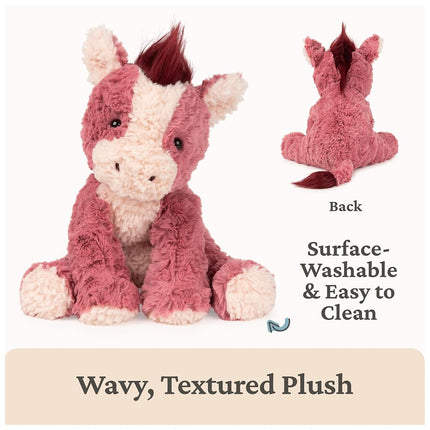 GUND Cozys Collection Horse Stuffed Animal, Spring Decor, Plush Toy for Ages 1 and Up, Pink/Red, 10”
