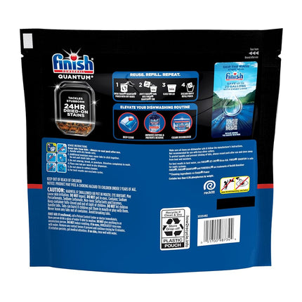 Finish - Quantum - 82ct - Dishwasher Detergent - Powerball - Ultimate Clean & Shine - Dishwashing Tablets - Dish Tabs