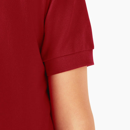 Dickies Boys' Short Sleeve Pique Polo, English Red, X-Small