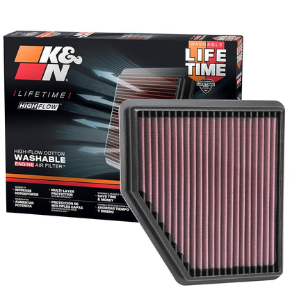 K&N Engine Air Filter: High Performance, Premium, Washable, Replacement Filter: 2019-2020 NISSAN Altima 2.5L, 33-5095