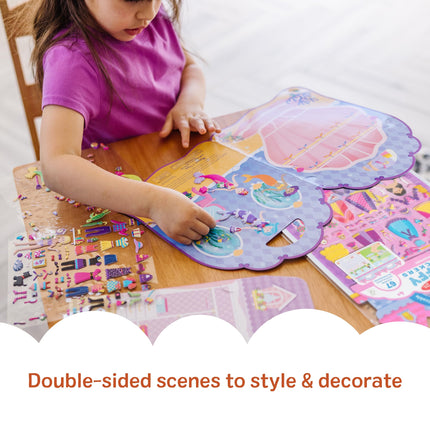 Libros de actividades con pegatinas hinchadas de Melissa & Doug: Disfraces, Princesas, Sirenas - 208 pegatinas reutilizables