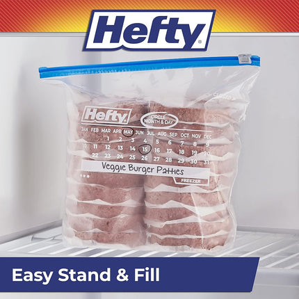 Hefty Slider Freezer Calendar Bags, Gallon Size, 100 Count