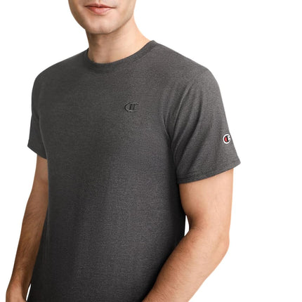 Champion Men's Classic Everyday Soft, Comfortable T-Shirt (Regular or Big & Tall), Granite Heather - C Logo, 3XL Big