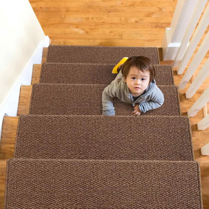 Brakki Bullnose Carpet Stair Treads, Stair Treads for Wooden Steps, 2pcs