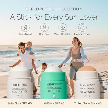 MDSolarSciences Mineral Sunscreen KidStick, Zinc Oxide, SPF 40, 0.6 Oz. / 17 g