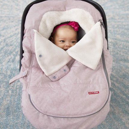 Skip Hop Winter Car Seat Cover: Ultra Plush Fleece, Pink Heather