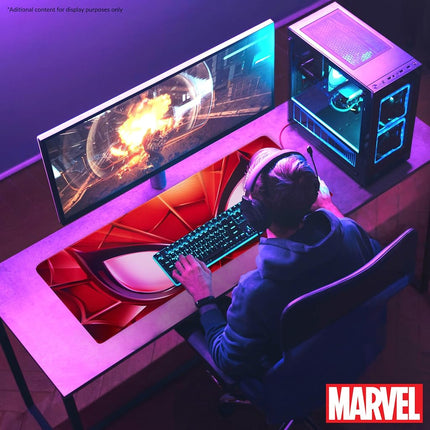 Marvel 2529 XL Under Desk Mouse Pad 80 x 36 cm Avengers Spiderman Groot Office Accessory (Spiderman Red)