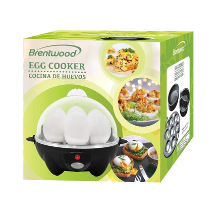 Brentwood Appliances TS-1045BK Electric Egg Cooker with Auto Shutoff (Black), One Size,