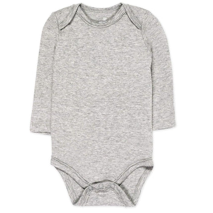 HonestBaby Lot de 5 bodies à manches longues en coton biologique pour bébés garçons, ensemble de t-shirts pour tout-petits, Gris Ombre, 18 mois