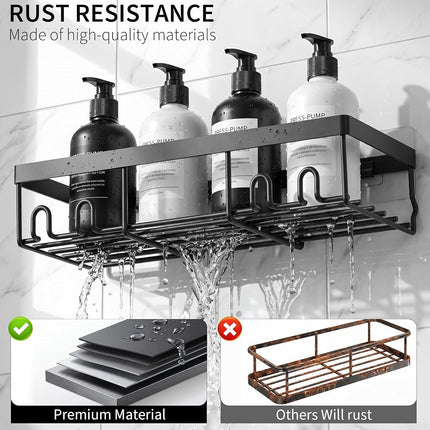 Moforoco Pink 5 Pack Shower Caddy Shelf Organizers Rack, Self Adhesive Black Bathroom Storage Organization, Home Kitchen No Drilling Inside Decor Rv Accessories, First Apartment Essentials…