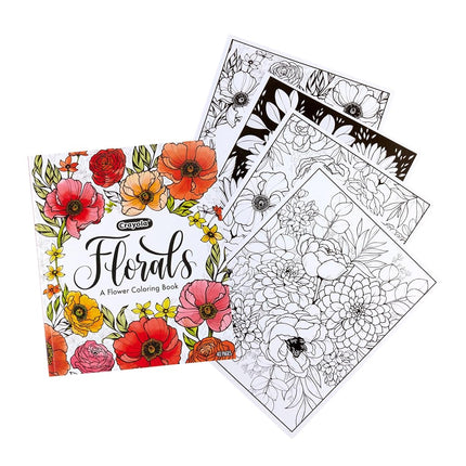 Crayola Floral Adult Coloring Book (40pgs), Flower Adult Coloring Pages, Stress Relief Activity, Mindfulness Gift for Teens & Adults, 9+
