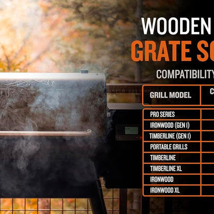 Traeger Grills BAC454 Wooden Grill Scraper – Solid Hardwood Grill Grate Cleaner, Compatible with Pro Series, Ironwood, and Timberline Grills, Safe Bristle-Free Grill Cleaning Accessory